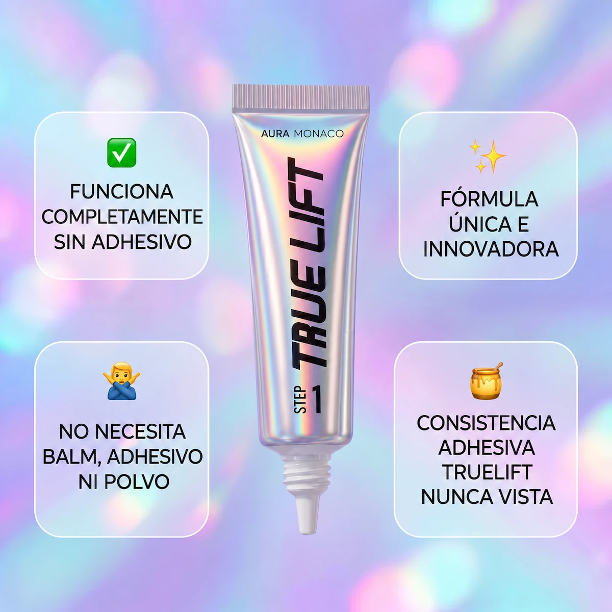 TrueLift | Lociones Step 1 y 2 | Sistema híbrido sin adhesivo | 2× 10 ml TrueLift Step 1